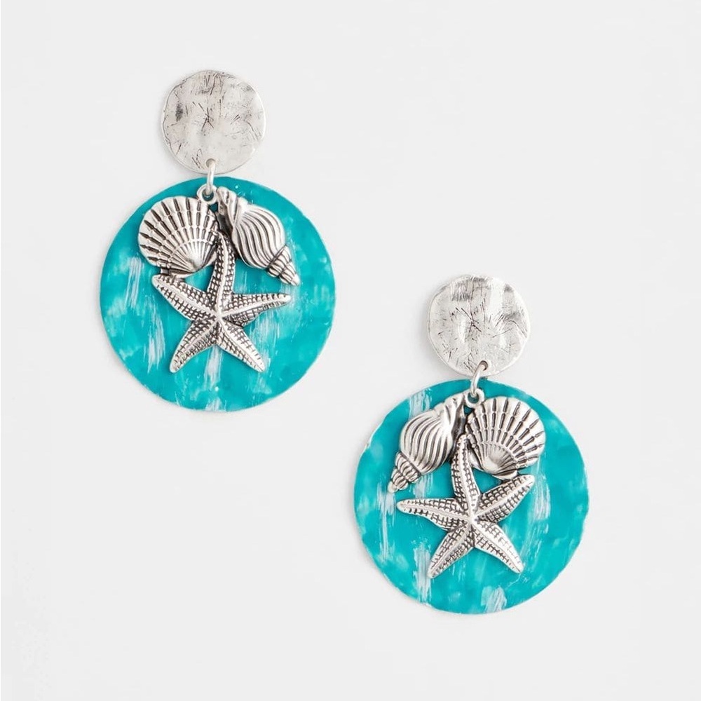 CHICO’S No Droop® Seashell Ocean Earrings